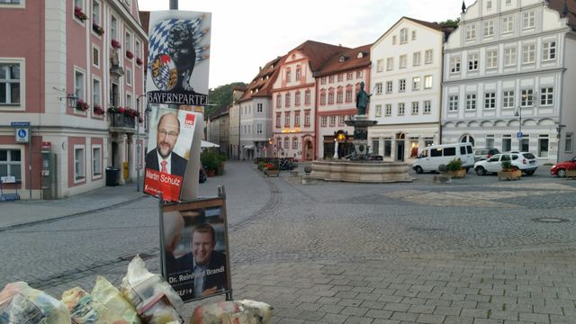 Affiches de campagne à Eichstatt en Bavière