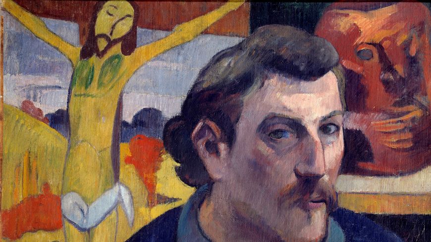 Autoportrait au Christ jaune. Peinture de Paul Gauguin, 1891. Paris, Musée d'Orsay