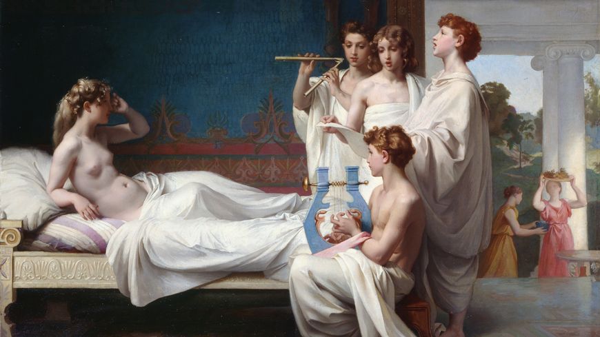 Le Réveil de Psyché, 1867, de Nicolas-Adolphe Weber (Boulay, 1842 – après 1886), Huile sur toile, Orléans, musée des Beaux-Arts