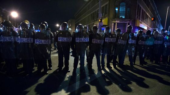 La Police dans les rues de Baltimore ©Maxppp - John Taggart