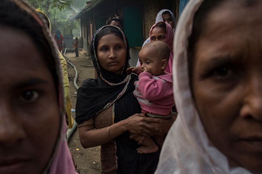 Des femmes rohingyas réfugiées au Bengladesh, février 2017