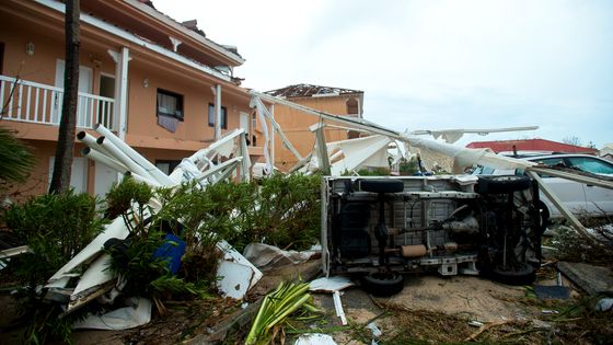 Dégâts causés par l'ouragan Irma à Marigot sur l'île de Saint Martin, dans les Antilles françaises (06/09/17) ©AFP - Lionel CHAMOISEAU