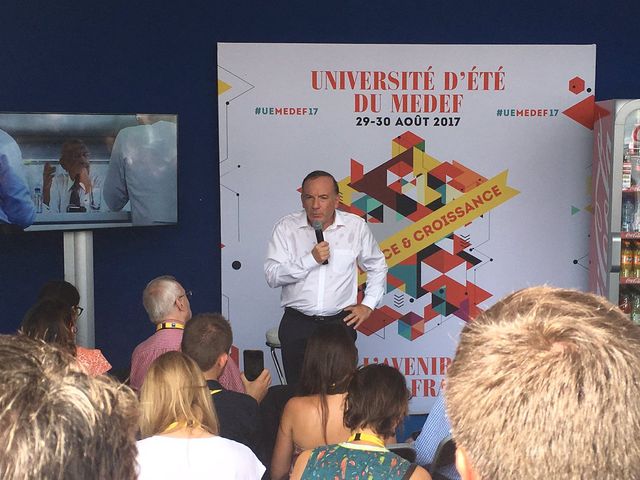 Pierre Gattaz, durant l'Université d'été du Medef.