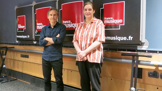 France Musique, studio 109... Philippe Venturini & Violaine Anger (de g. à d.) ©Radio France - Annick Haumier