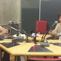 Hélène Devilleneuve au micro de Bruno Letort au studio 107