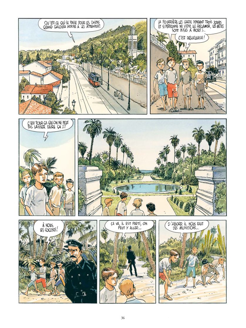 Planche de "Le premier homme" de Jacques Ferrandez