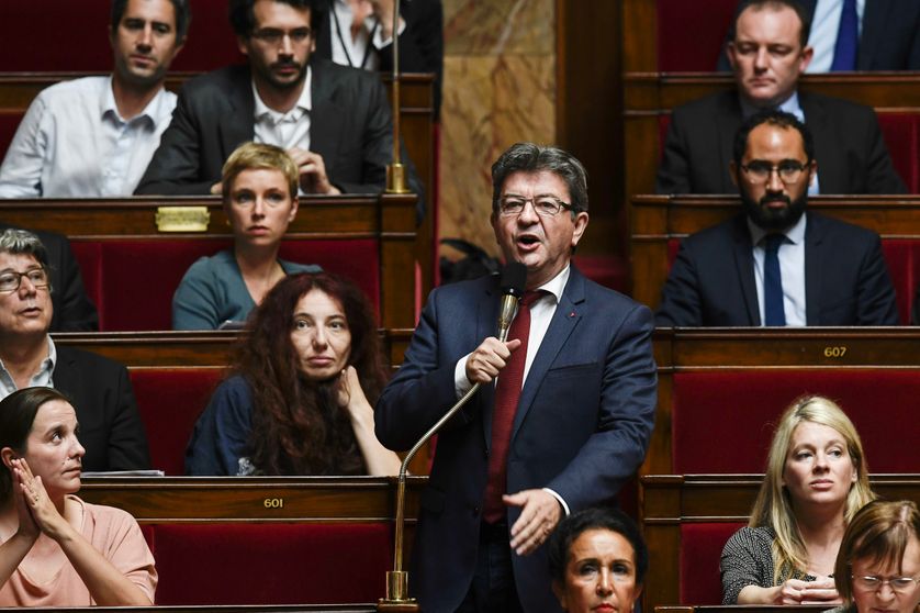 Jean-Luc Mélenchon (La France Insoumise) le 18 octobre 2017 à l'Assemblée Nationale.