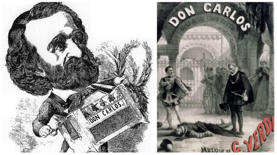 Il maëstro Verdi/ Affiche Don Carlos - 1867 - Gédéon / -
