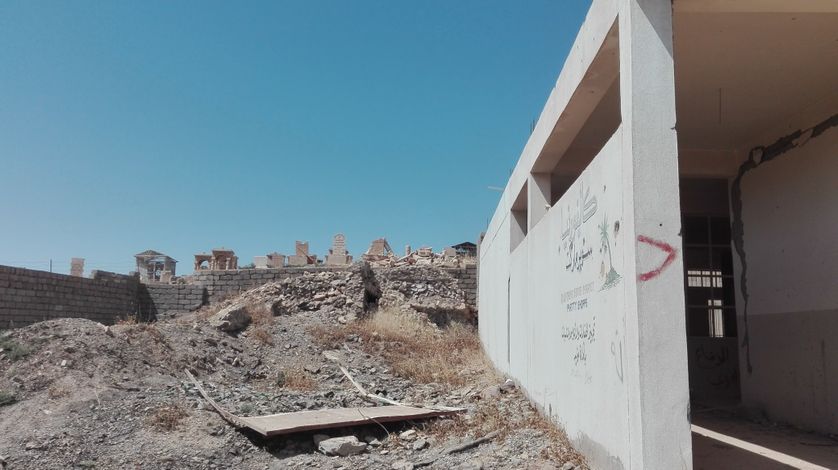 Batnaya détruite lors des combats contre l'Etat islamique qui a occupé le village pendant plus de deux ans