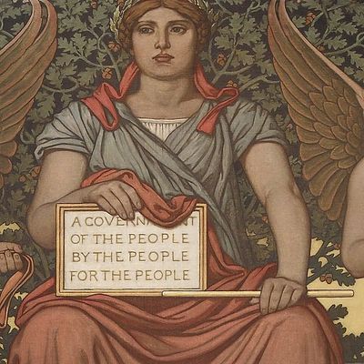 Detail from Government. Mural by Elihu Vedder. Lobby to Main Reading Room, Library of Congress Thomas Jefferson Building, Washington, D.C.