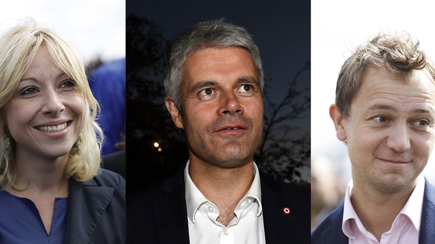 Florence Portelli, Laurent Wauquiez et Maël de Calan (de gauche à droite)