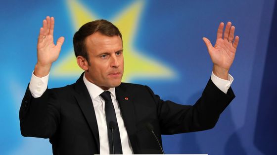 E. Macron à la Sorbonne sur l'Europe ©AFP - L. Marin