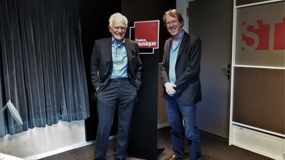 France Musique, studio 131... Philippe Labro & Benoît Duteurtre (de g. à d.) ©Radio France - Annick Haumier