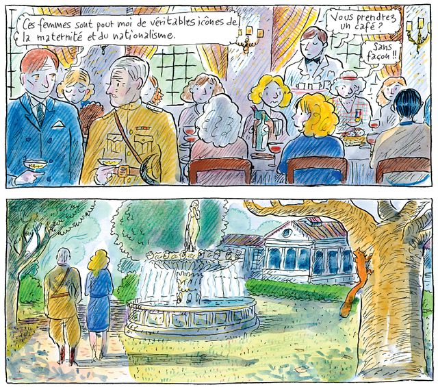 Détail d'une planche de "Gold star mothers" de Catherine Grive et Fred Bernard