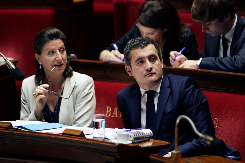 Agnès Buzyn, ministre de la Santé, et Gérald Darmanin, ministre de l'Action et des Comptes publics, à l'Assemblée nationale