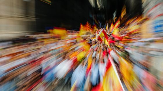 Manifestation organisée à Barcelone, contre l'indépendance de la Catalogne - JOAN VALLS / NURPHOTO