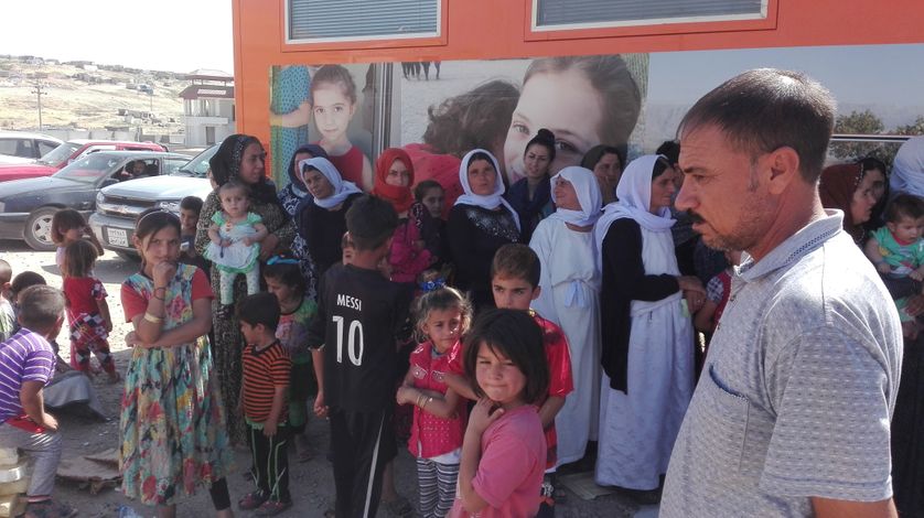 Des réfugiés yézidis dans le nord du Kurdistan irakien, soutenus par l'association Elisecare