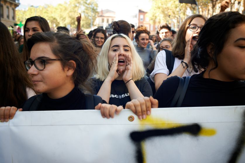 Manifestation contre les ordonnances sur le travail à Toulouse, le 10 octobre 2017.
