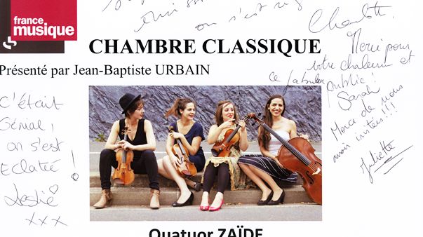 Livre d'or Quatuor Zaïde