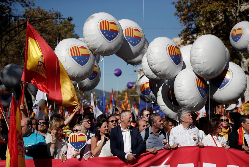 Manifestation des unionistes à Barcelone