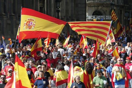 Manifestation à Barcelone des anti-indépendantistes