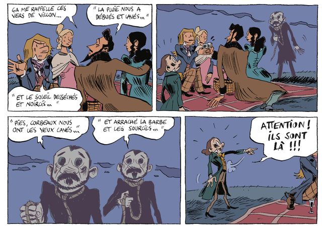 Détail d'une planche de Nerval l'inconsolé de David Vandermeulen et Daniel Casanave