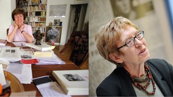 Madeleine Rebérioux, 2000. Michelle Perrot, 2009. ©AFP - JOEL ROBINE / AFP/AFP PHOTO MIGUEL MEDINA