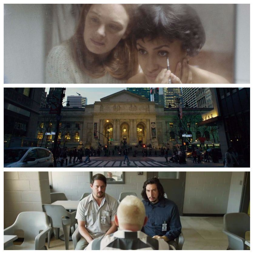 En haut : Jeune Femme ; au milieu : Ex Libris ; en bas : Logan Lucky