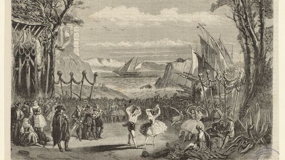 Opéra. L'étoile de Messine (Ballet) La Tarentelle. Estampe / Trichon - Gallica-BnF