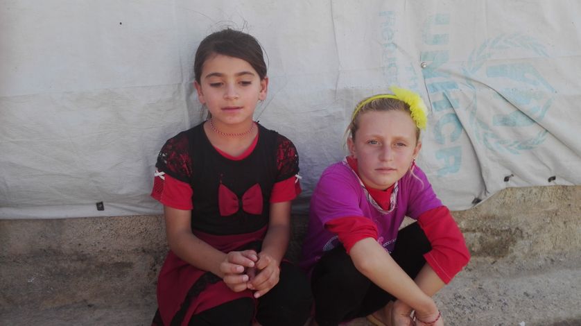 Des fillettes yézidies réfugiées au Kurdistan irakien