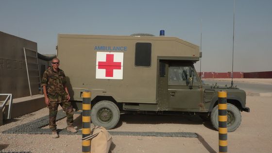Elie Paul Cohen à Camp Bastion, la base militaire britannique. - D.R.