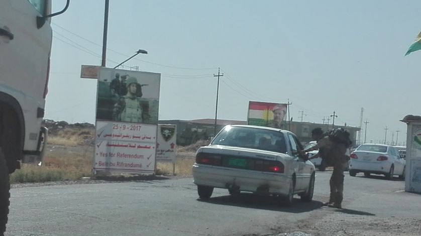 Un checkpoint dans le Kurdistan irakien