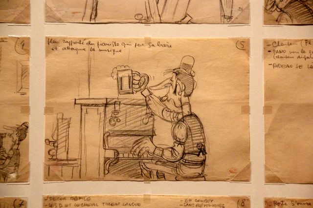 Extrait du story board de La Ballade des Dalton (1978) par les studios Idefix