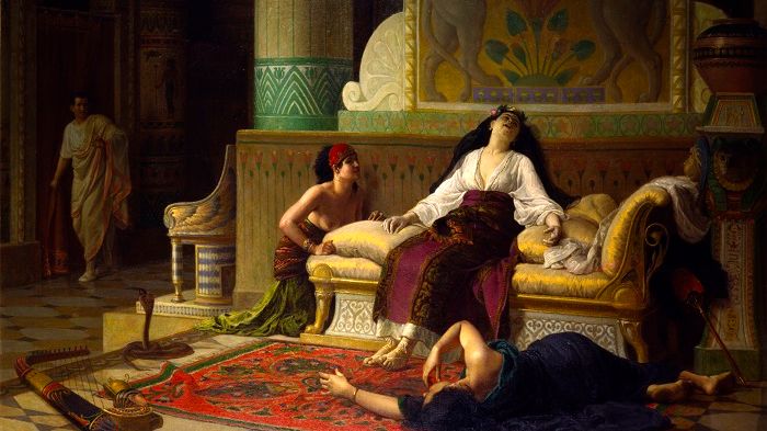 Louis-Marie Baader (Lannion, 1828 – Morlaix, 1920) "La mort de Cléopâtre, reine d’Égypte", Vers 1899, Huile sur toile Rennes, musée des Beaux-Arts