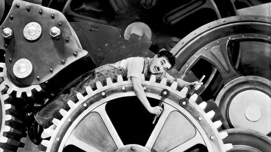 Les Temps modernes, Charlie Chaplin, 1936