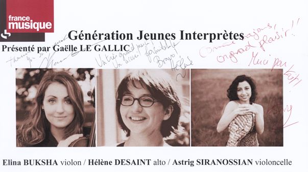 Livre d'or Elina Buksha/Hélène Desaint/Astrig Siranossian