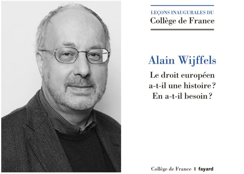 Portrait d'Alain Wijffels pour le Collège de France et sa leçon inaugurale publiée chez Fayard