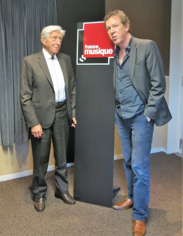 France Musique, studio 131... Roger Delmotte, Premier Trompette-Super Soliste à l'Opéra de Paris & le producteur Benoît Duteurtre