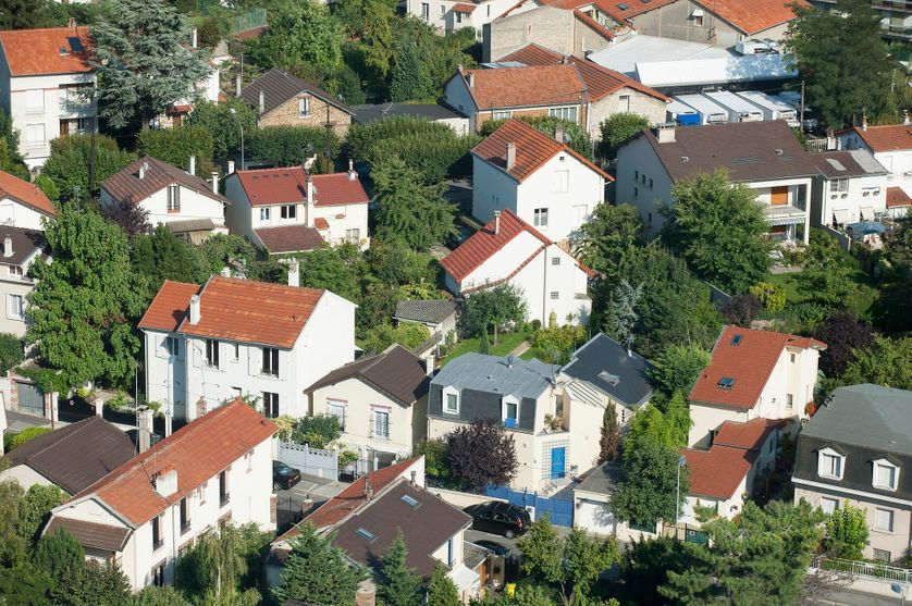 Zone pavillonaire, à Créteil, Val-de-Marne,
