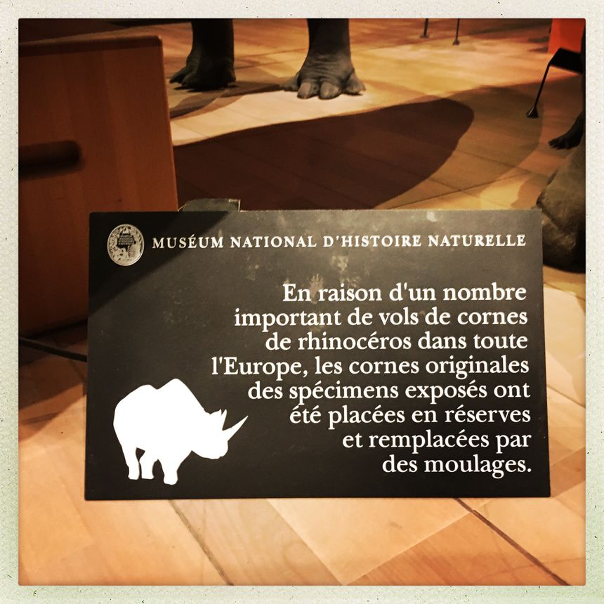 Panneau au Muséum National d'Histoire Naturelle à Paris