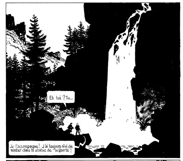 Détail d'une planche de "Calypso" de Cosey