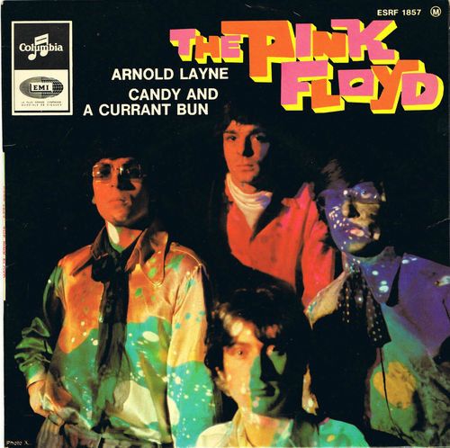 Pochette vinyle du premier single des Pink Floyd: Arnold Layne, 1967