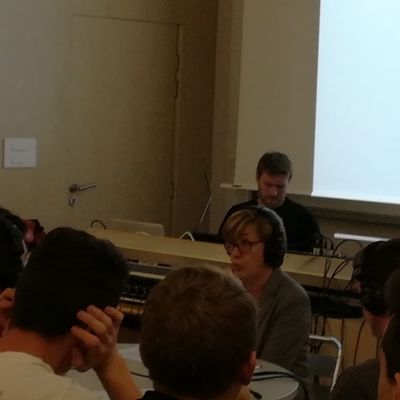 Les élèves à Blois pendant la diffusion de leur web radio
