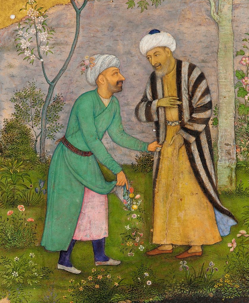 Saadi dans un jardin de roses