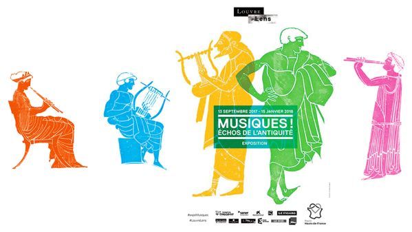 Affiche de l'esposition "Musiques ! Echos de l'antiquité" au Louvre-Lens