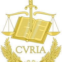 Emblème de la Court de Justice de l'Union Européenne (en 2011)