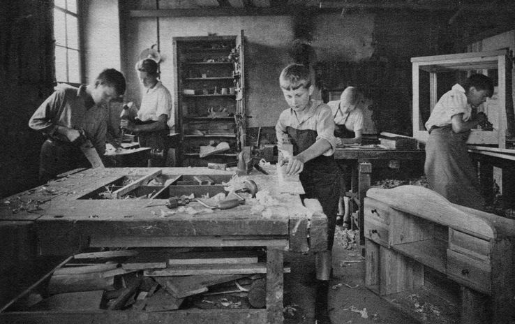 Atelier-école menuiserie, Allemagne, 1927