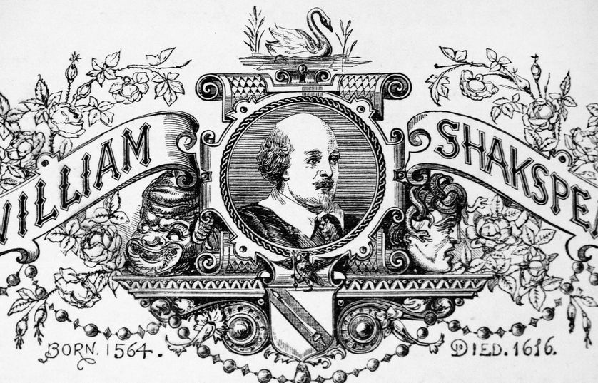 Gravure de William Shakespeare (1564-1616) du 17ème siècle.