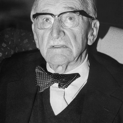 Portrait of Dr Friedrich von Hayek, lors de sa nomitation pour le Prix Nobel d'Economie, Vienne 14 octobre 1974.