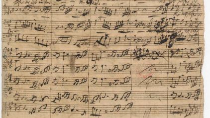 Partition manuscrite de la Cantate BWV 116 de J-S Bach